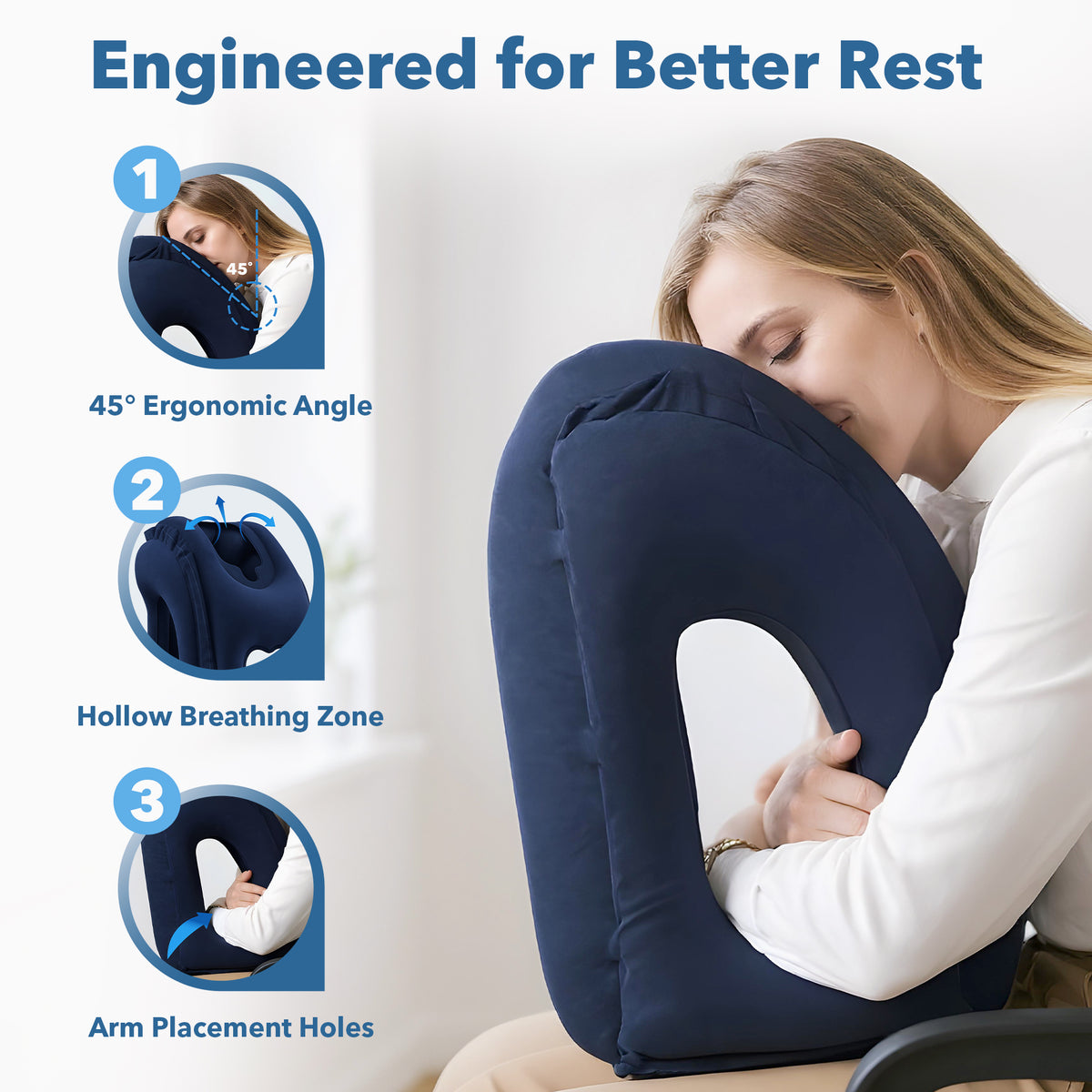 AirLuxe™ Inflatable Travel Pillow