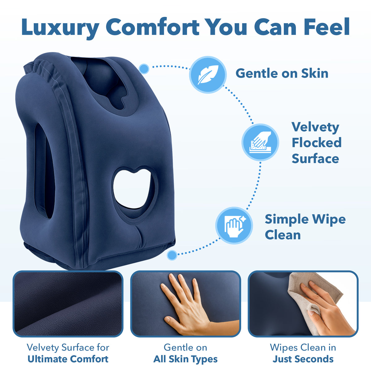 AirLuxe™ Inflatable Travel Pillow